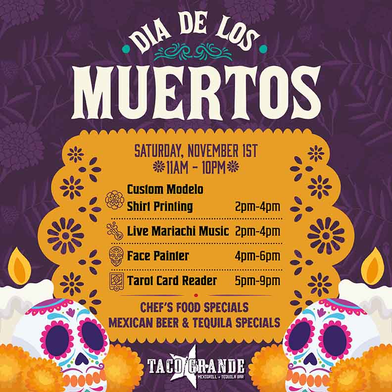 TGdayofthedeadoct202503 Join Taco Grande's Rewards Program